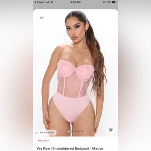 Pearl Embroidered Body suit